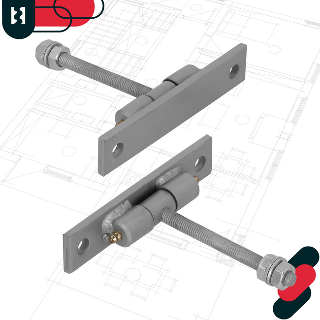Záves brány s maznicami priskrutkovanými fi 10 mm