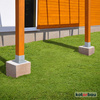 Skrutkovaná základňa tyče 140x140 mm sada 2 ks.