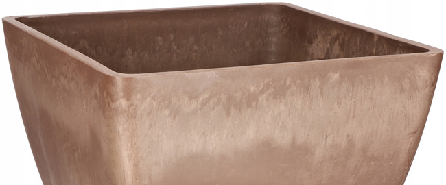 Záhradný kvetináč ochranný kompozitný kvetináč s podstavcom 28 cm hnedý