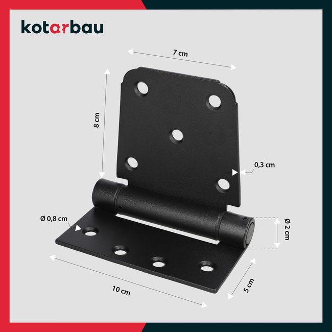 2x samozatvárací záves krídlových dverí 100x52 mm